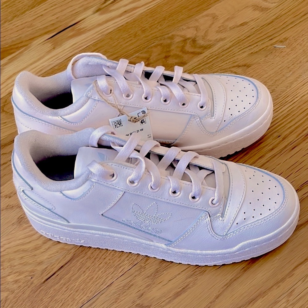 [8] Adidas Women's Forum Bold Sneakers in Wonder Quartz color